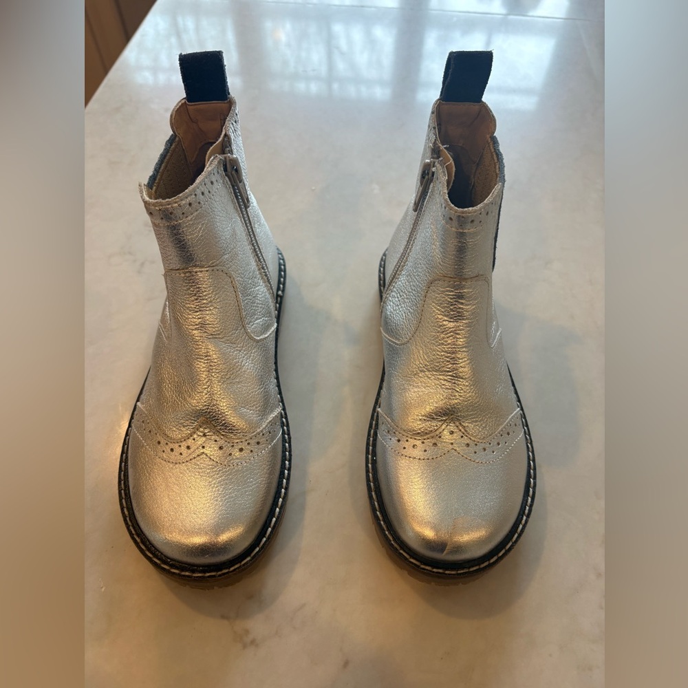 Mini Boden Silver Chelsea Boot